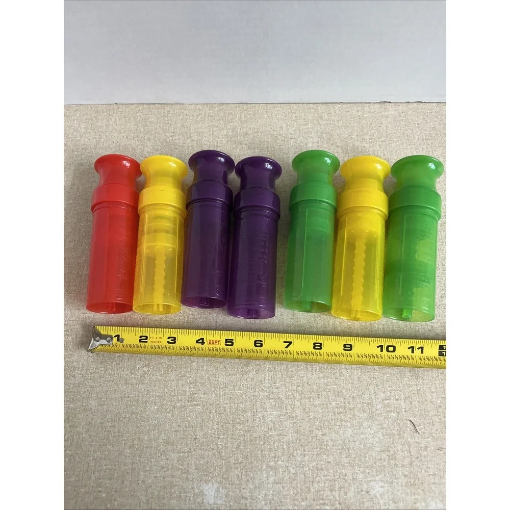 Vintage Twistix Push-Up Popsicle Ice Lolly Molds - Set of 7 Retro Rainbow NOS